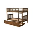 thumbnail image 2 of Pemberly Row Twin Wood Bunk Bed and Trundle Bed in Brown-Mattresses Not Included, 2 of 7