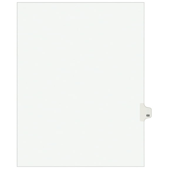 Avery Individual Legal Dividers Avery Style, Letter Size, Side Tab #68 (1068)