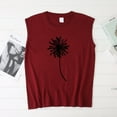 thumbnail image 3 of Ichuanyi Trendy T-Shirt for Women Summer Letter Print Tank Blouse Casual O-Neck Sleeveless Top, 3 of 6