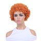 thumbnail image 1 of Peluca genérica para cosplay, corta, rizada, naranja, 28 cm, resistente al calor, 1 of 1