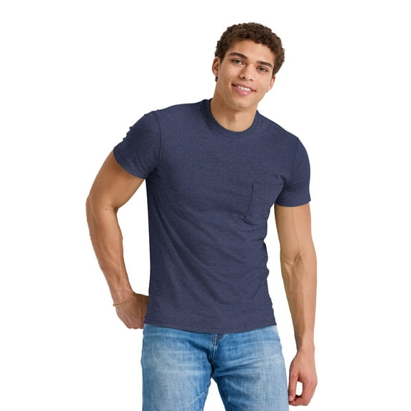 Hanes Men's Originals Crewneck T-Shirt with Pocket, Sizes S-3XL