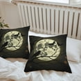 thumbnail image 4 of Outdoor Waterproof Pillow Covers Halloween Crow Moon Decorative Throw Pillow Protectors,Retro Style Bat Pillowcase Cushion Cases for Patio Sofa Garden Couch,20x20in,Pack of 2, 4 of 9