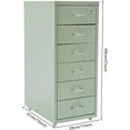 thumbnail image 2 of 6 Drawers File Cabinet with Lock Rolling Mobile Filing Cabinet with Wheels Under Desk Vertical Filing Cabinet for Office/Home Metal Mobile Storage File Organizer for Home Office, 11*16*27in, 2 of 9
