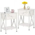 thumbnail image 3 of VECELO 3-Piece Bedroom Sets Upholstered Bed Frame and 2 Nightstand, 3 of 9