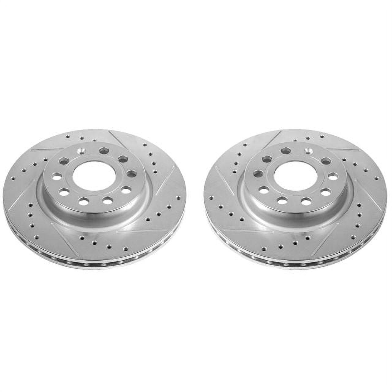 Power Stop EBR1289XPR Evolution Drilled & Slotted Rotors -Front Fits 2014 Volkswagen Jetta