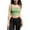 Pea green, variant on WBQ Womens Square Neck Tank Top Sleeveless Strappy Double Lined Basic Crop Tops Shirts