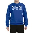 thumbnail image 2 of Cheerleading Eat Sleep Cheer Girl Sports Unisex Crewneck Graphic Sweatshirt, Royal, Medium, 2 of 3