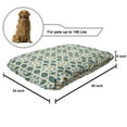 thumbnail image 2 of Teal Pet Bed, Moroccan Interlacing Star Pattern Ornamental Mosaic Design Traditional, Chew Resistant Pad for Dogs and Cats Cushion with Removable Cover, 24" x 39", Teal Marigold, by Ambesonne, 2 of 4