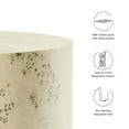 thumbnail image 6 of Modway Cosmos 16" Round Burl Wood Side Table in Bleached Burl, 6 of 9