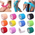 thumbnail image 2 of Cinta de kinesiología atlética Elastoplast, vendaje de recuperación deportiva, vendaje impermeable para alivio del dolor muscular de tenis, gimnasio, 5 tamaños, 2 of 4