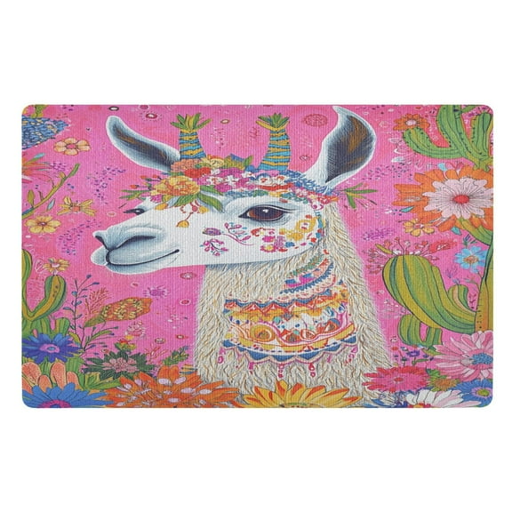 BZSMCE Floor Mats 32x20in Colorfull Alpaca Creativity Doormats