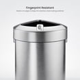 thumbnail image 2 of Home Zone Living 16 Gallon Stainless Steel Open Top Trash Can with Triangular Corner Design, Silver, 2 of 7