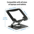 thumbnail image 1 of Support d'Ordinateur Portable Polyvalent, Base Pliable et Portable Rotative à 360°, Design Ergonomique pour Ordinateurs Portables de 10-16 Pouces, 1 of 5
