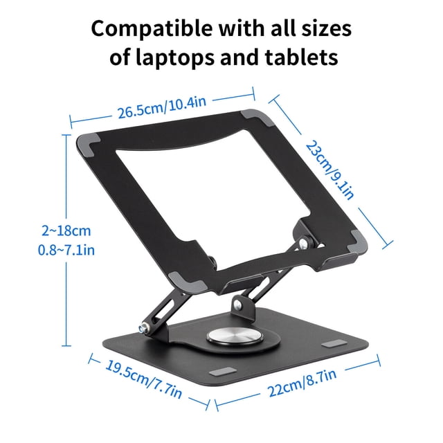 Élevez Votre Espace de Travail avec Notre Support Réglable, Support Ergonomique pour Ordinateur Portable jusqu'à 16 Pouces, Offrant un Confort et une Polyvalence Inégalés
