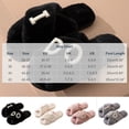 thumbnail image 3 of JUSLIO Womens House Slippers Fuzzy Plush Open Toe Slides Non Slip Flat Sole House Slippers Crisscross Cross Strap Slippers Gray, 3 of 5