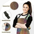 thumbnail image 2 of Colorful Curve Lines 5 Pcs Kitchen Set Heat Resistant Oven Mitts and Non-Slip Pot Holders with Adjustable Cooking Apron, 2 of 6