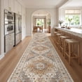 thumbnail image 2 of Roxstand 2.5'x14' Washable Runner Rug for Hallway Entrance Bedroom Entryway, Vintage Non Slip Stain Resistant Kitchen Rugs, Turmeric, 2 of 10