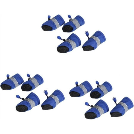 12 pcs Draw Pet Size Shoes Paw Small Puppy Booties Rubber Winter Socks M Dog Protectors Protector Boots Medium Seasons Dogs Walking Slip Sole Control for Anti Traction to