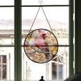 thumbnail image 3 of Pink Cardinal Stained Glass Suncatcher, Pink Cardinal Christmas, Pink Cardinal Decor, Staned Glass Suncatcher Unique, Christmas for Women FUGO8C, 3 of 5