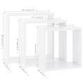 thumbnail image 2 of vidaXL Wall Cube Shelf Set of 3 White MDF Small Wall Cube Shelf, 2 of 10