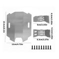 thumbnail image 3 of Remote Control Skid Plate Chassis Model Stainless Steel Car Supplies Skid Guard Board Protective Detachable Parts, 3 of 8