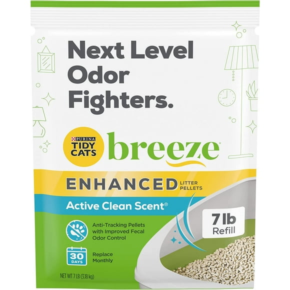 Tidy Cats Breeze Enhanced Litter Pellets, Active Clean Scent, 7 LB