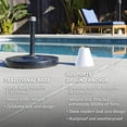 thumbnail image 2 of GoSports 500lb Equivalent Pool Deck Umbrella Anchor - Permanent Ground Anchor for Outdoor Umbrellas, Sunshades or Light Strings - White, 2 of 5