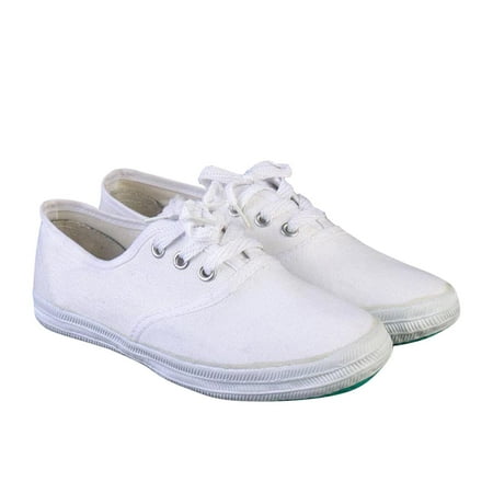 hopeusnice Clearance Women s Canvas Sneakers Low Top Lace Up White Shoes Comfortable Breathable Lightweight Walking Shoes Flats White 38