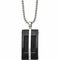 thumbnail image 1 of Stainless Steel 20In Polished Black Ip-Plated With Cable Rectangle Necklace Made In China -Jewelry By Sweet Pea, 1 of 8