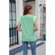 thumbnail image 3 of Camisetas Básicas de Verano para Mujer, Camisetas Informales Sin Mangas, Camisetas Holgadas, M, Verde y Azul, 3 of 8