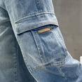 thumbnail image 6 of TOWED22 Boy's Baggy Jeans Teen Boys Straight Wide Leg Denim Pants with Pockets(Navy,8-9 Y), 6 of 9