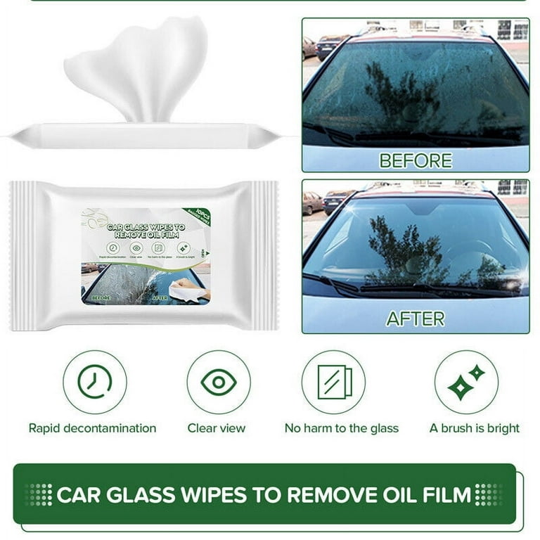  Car Glass Oil Film Removal Wipes, Car Glass Oil Film