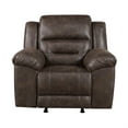 thumbnail image 4 of Lexicon Hazen Microfiber Rocker Reclining Chair in Dark brown, 4 of 15