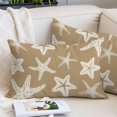 thumbnail image 2 of Beige Brown Starfish Coastal Throw Pillow Cover 16 x 24 Inch Decorative Pillow Cover Nautical Summer Ocean Abstract Art Lumbar Pillowcase Seasonal Rectangle Cushion Case for Couch Sofa Bedroom, 2 of 9