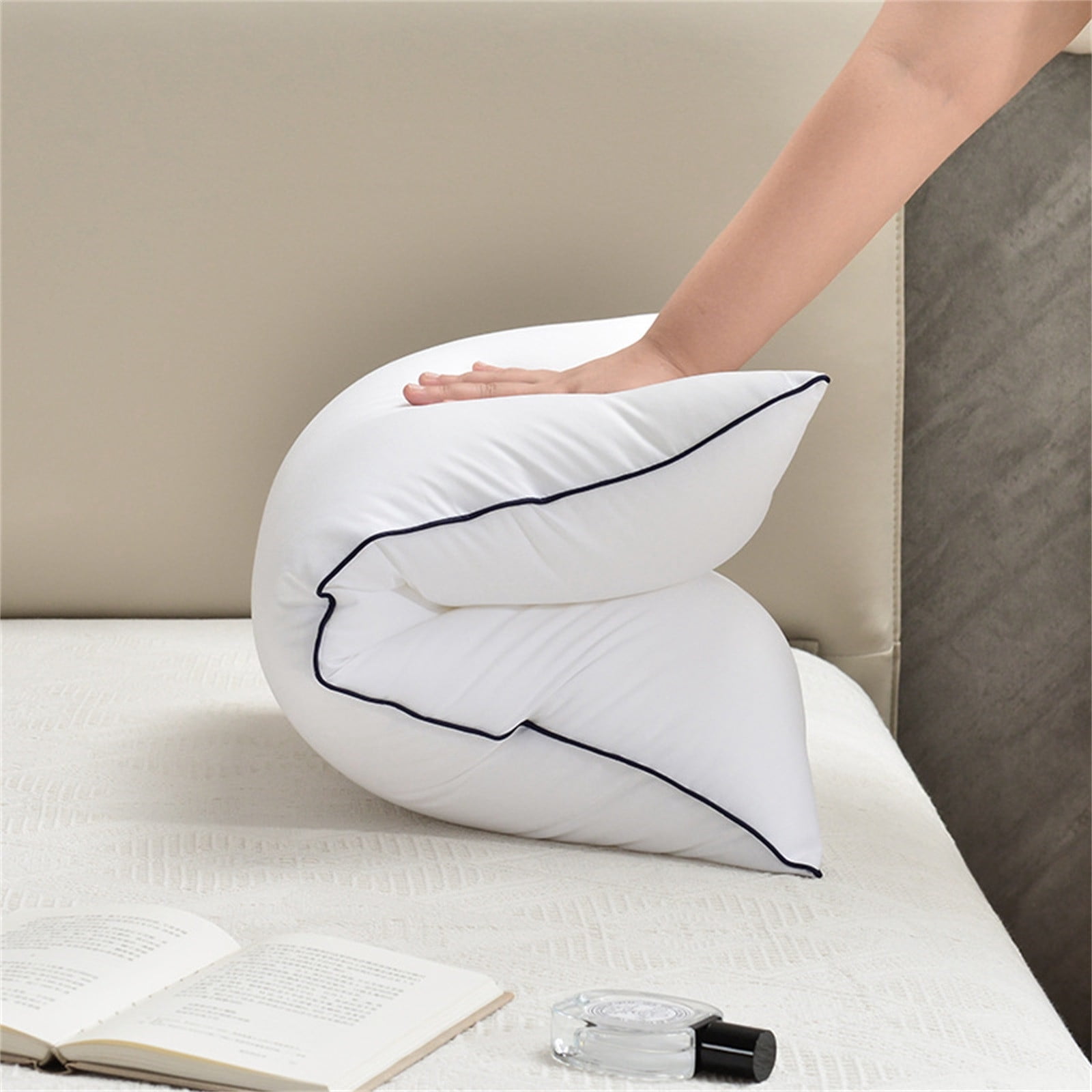 Vfedsrsge Pillow Inserts Soft Breathable Long Body Pillow Inserts for Home and Hotel,19x29in