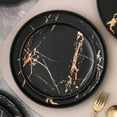 thumbnail image 2 of Stone Lain Zora Porcelain 4 Piece Dinner Plate Set, Serving Dishes, Black & Gold, 2 of 7