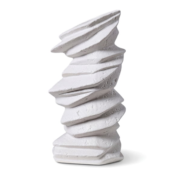 Unique Bargains Modern Ceramic Vase for Home Decor Matte Ribbed Flower Vase White 4.6