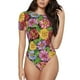 thumbnail image 1 of Fotbe Daisies Flowers Body de Mujer con Cuello Redondo y Mangas Cortas, Sin Mangas Ajustado, Suave, Cómodo y Básico-Large, 1 of 7