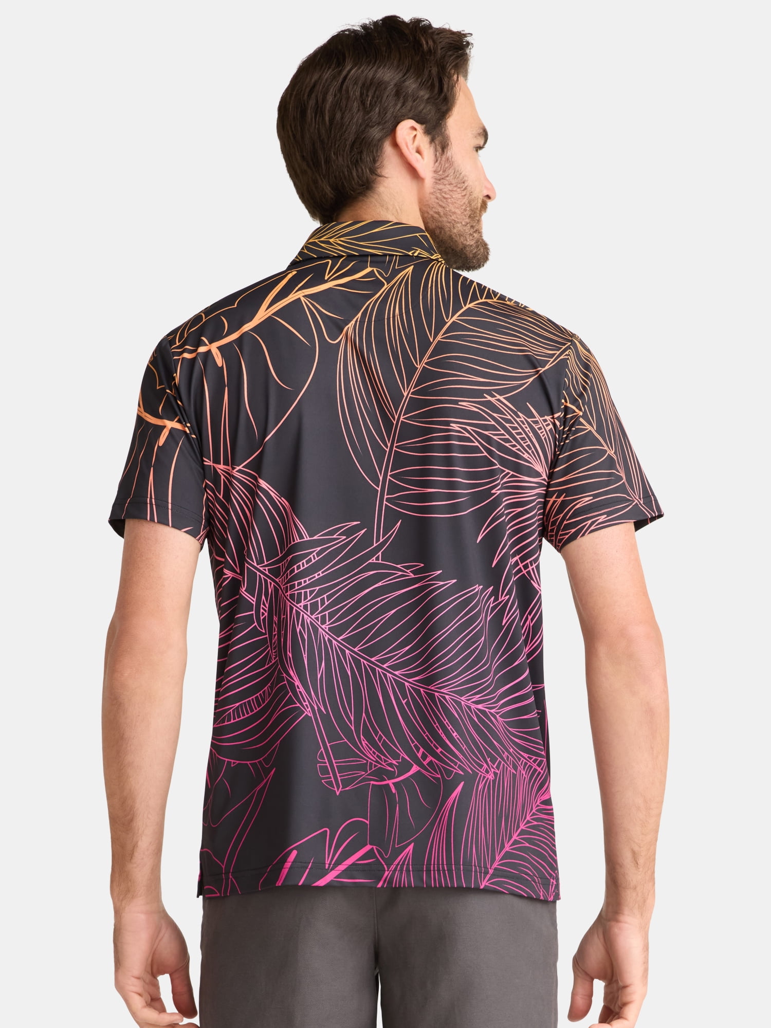 Birdie Bound Novelty Print Polo Golf Shirt; Men's & Big Men's Sizes S-5XL