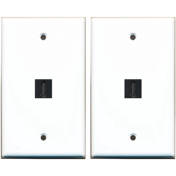 Ultra Spec Cables 2 Pack of HDMI Wall Plates with Colored Jacks