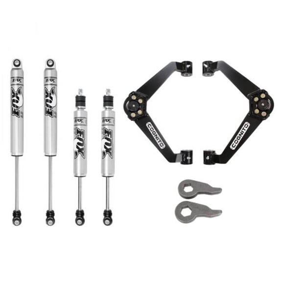 Cognito Motorsports COG110-P0753 Trousse de Mise à Niveau avant et Arrière de Scène de Performance de 3 Po avec Amortisseurs Fox pour 2001-2010 GMC Sierra 1500, 2500 et 3500