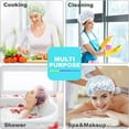 thumbnail image 5 of Fmxomd Shower Cap, 3Pcs Hair Cap for Shower, Waterproof Reusable Shower Caps Bath Hair Hat Stocking Stuffers for Women Men, Multicolor, 5 of 9