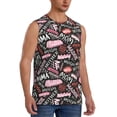 thumbnail image 2 of Uemuo Various Languages Mother Pattern Men's Sleeveless T-Shirt,Muscle Athletic Tank Top, Moisture-wicking Quick-dry Breathable Classic Tee Top for Gym Run Outdoor Sports-, 2 of 8