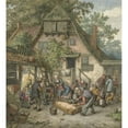 thumbnail image 3 of Adriaen van Ostade 20x22 Black Modern Framed Museum Art Print Titled - Scalding the Hog (1678), 3 of 5