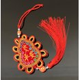 thumbnail image 2 of Handmade Feng Shui Wu Lou Hu Lu Gourd Tassel Charm Car Wall Hanging Ornament, 2 of 4