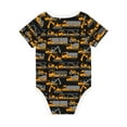 thumbnail image 2 of Daiia Yellow Excavator Printed Unisex-Baby Short Sleeve Onesies Bodysuits Baby Climbing Clothes Soft and Comfortable Romper with Expandable Shoulder Design-6 Months, 2 of 8