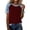 *Wine, variant on ClodeEU Women's Patchwork Faux Denim Print Short Sleeve Crewneck Shirt ,Casual Trendy Blouse Wine,Womens Plus S