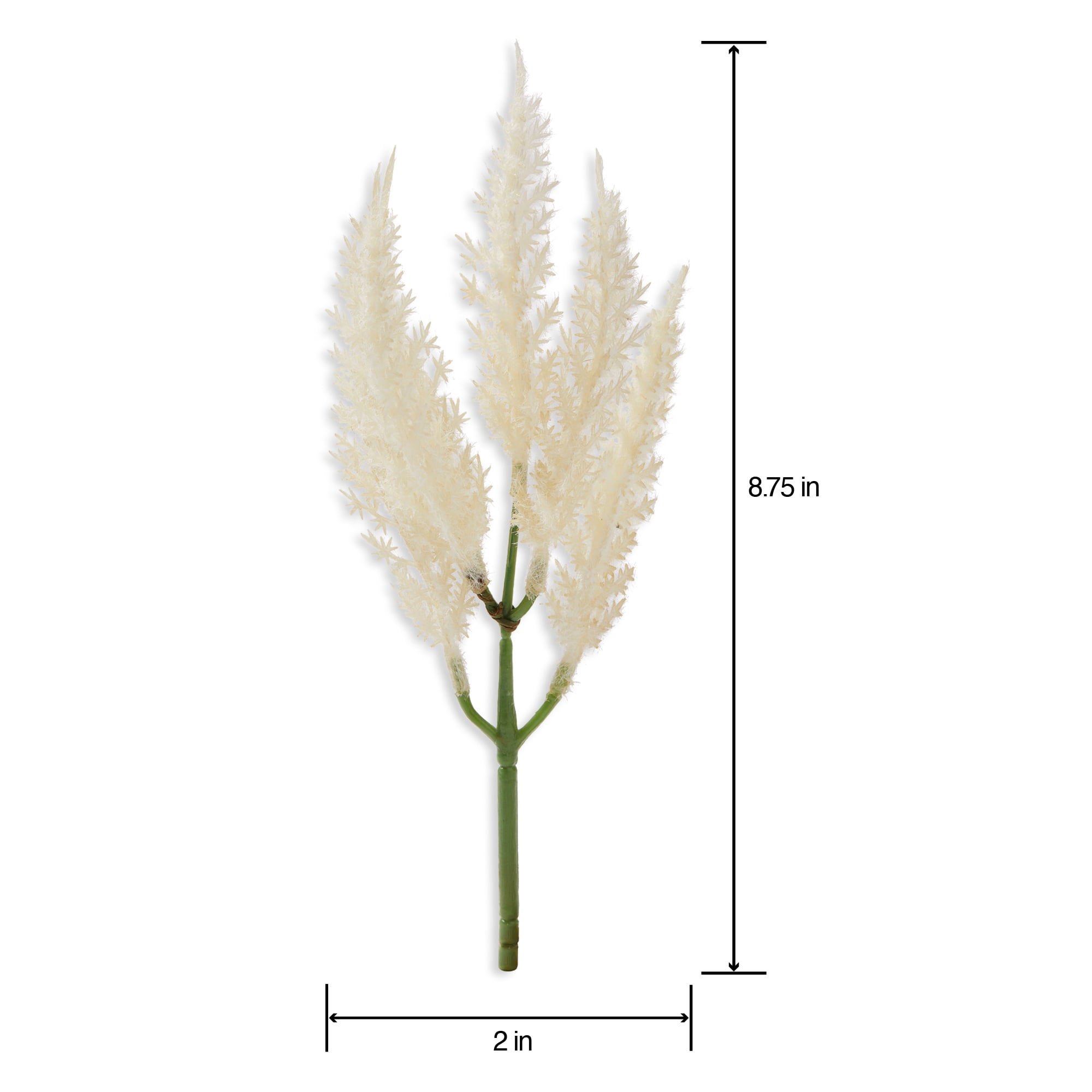 Mainstays Artificial Pampas Grass Pick 2.5 inch x 8.25 inch White