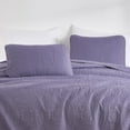 thumbnail image 3 of Chezmoi Collection Austin King Oversized Bedspread Set, 3-Piece Lightweight Microfiber Quilted Coverlet for All Seasons, Dusty Purple, 3 of 9