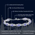 thumbnail image 2 of Gem Stone King 8.55 Cttw Blue Tanzanite Tennis Bracelet for Women | 925 Sterling Silver | Gemstone Birthstone | 7 inch with 1 inch Extender | Fine Jewelry Gifts for Her Mom Women Wife, 2 of 5
